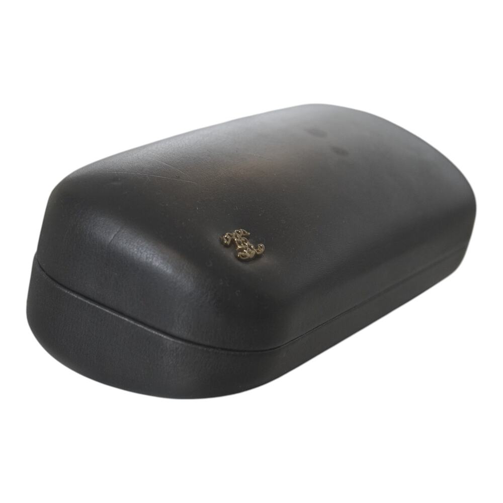 Chanel Black Hard Eyeglasses Sunglasses Case Gold CC Logo Case Only